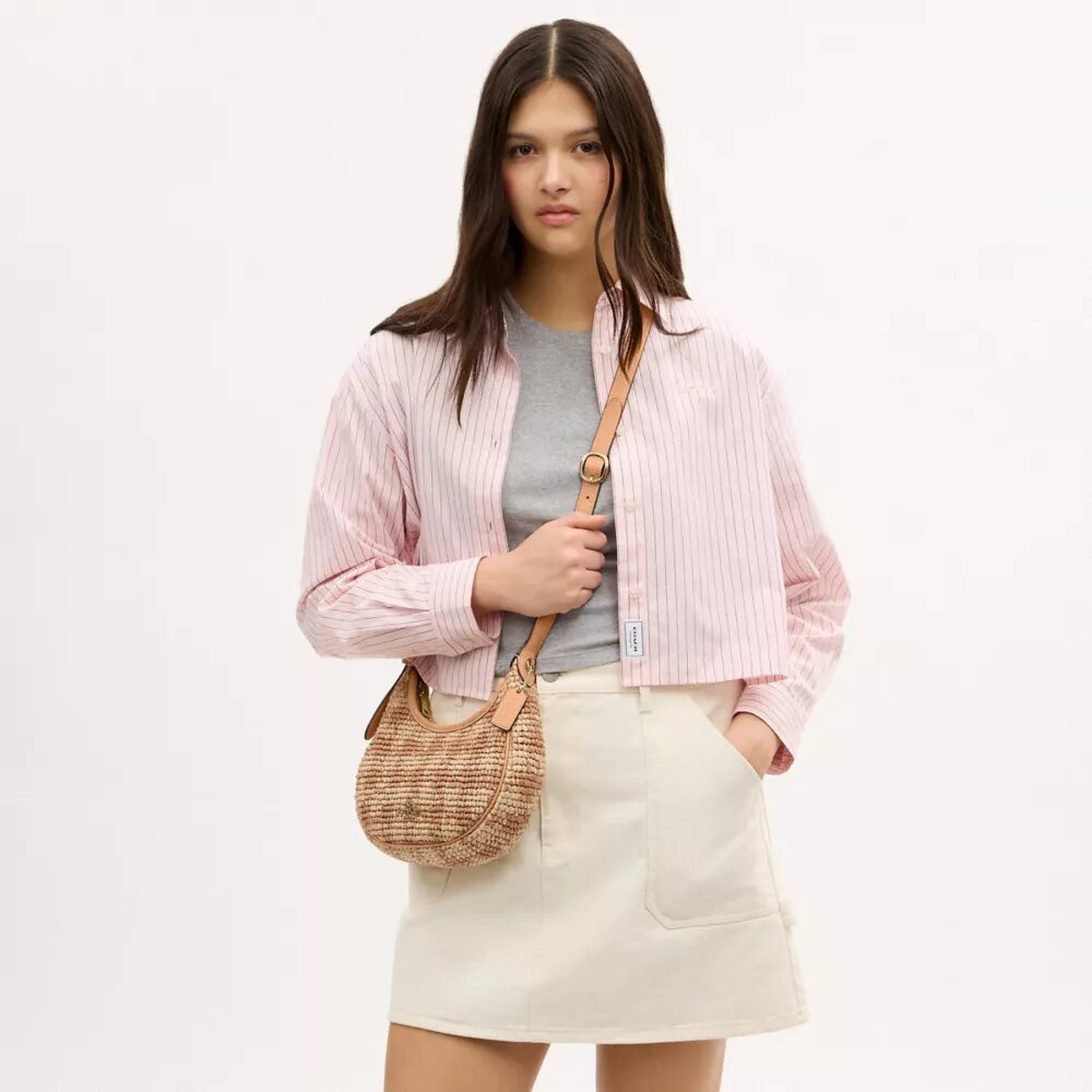 Emily-Schultertasche mit Gingham-Print