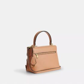 Emory-Handtasche mit Tragegriff und Blumenapplikation