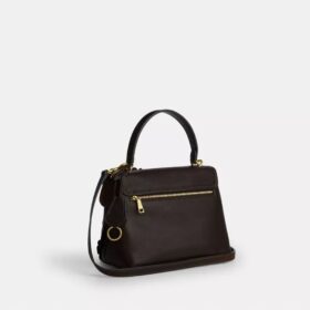 Emory-Handtasche mit Tragegriff und Blumenapplikation