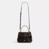Emory-Handtasche mit Tragegriff und Blumenapplikation
