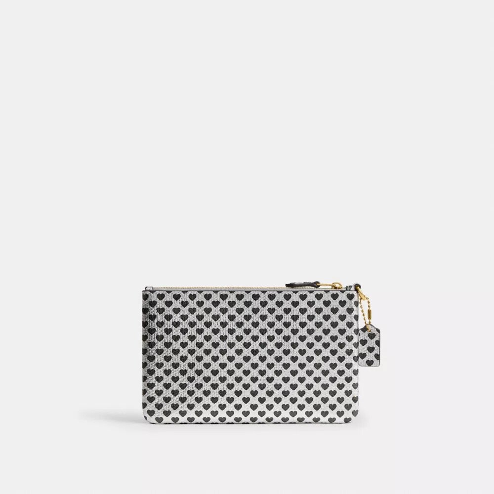 Essential – kleine Handgelenktasche mit Herz-Print
