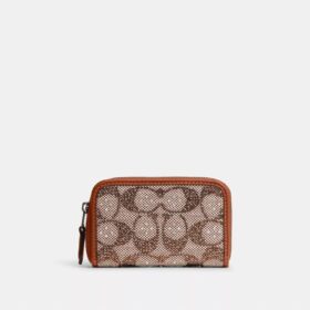 Essential – kleines Kartenetui mit Rundum-Reißverschluss aus „Crystal Signature Jacquard“