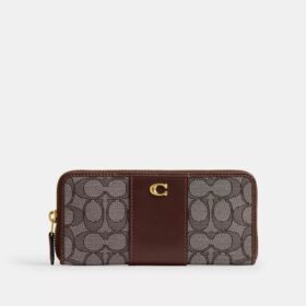 Essential Slim Akkordeon-Geldbörse mit Reißverschluss aus unserem charakteristischen Jacquard