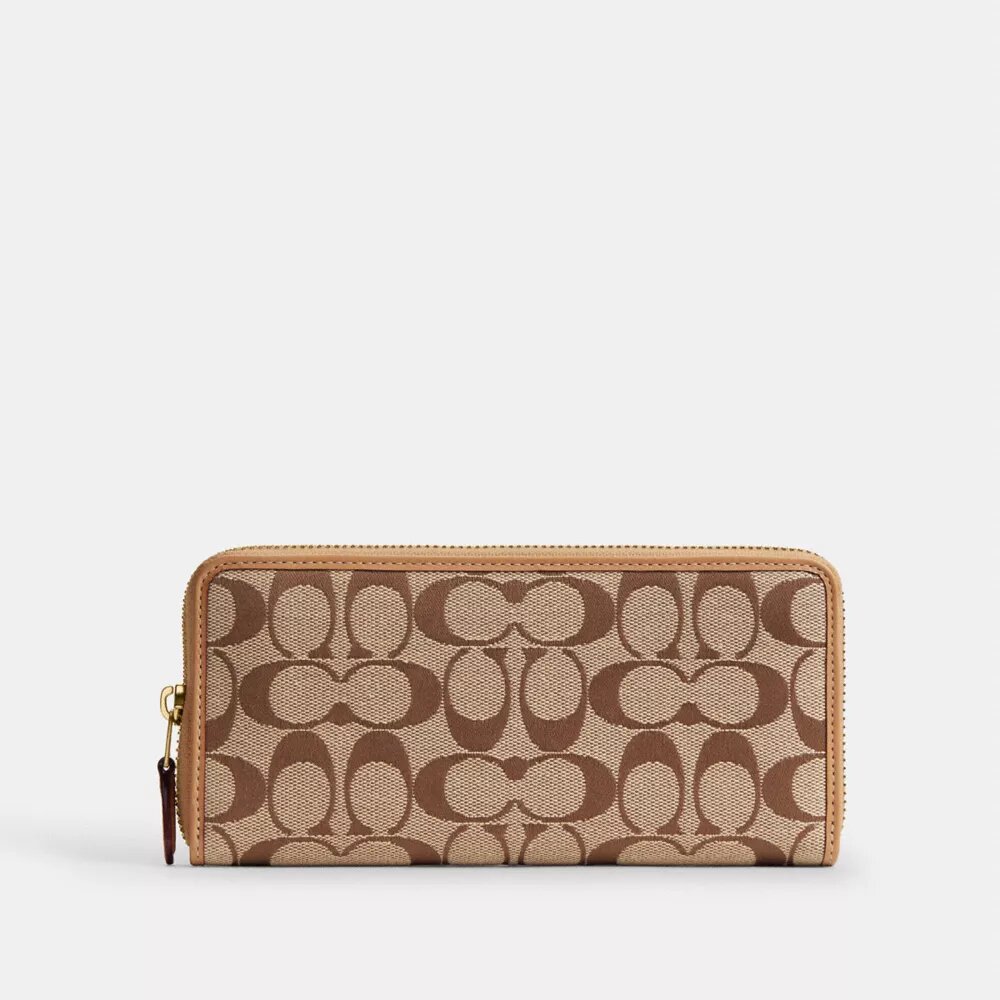 Essential Slim Akkordeon-Geldbörse mit Reißverschluss aus unserem charakteristischen Jacquard