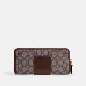 Essential Slim Akkordeon-Geldbörse mit Reißverschluss aus unserem charakteristischen Jacquard