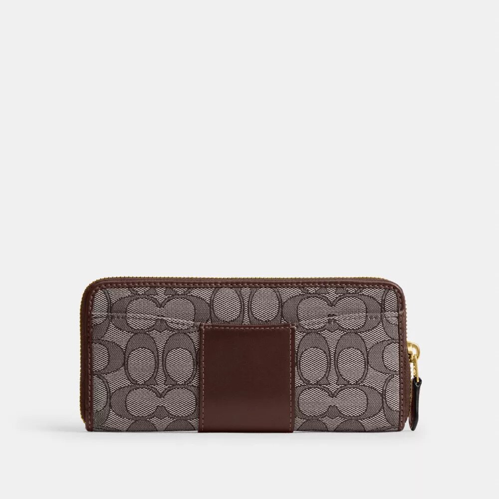 Essential Slim Akkordeon-Geldbörse mit Reißverschluss aus unserem charakteristischen Jacquard