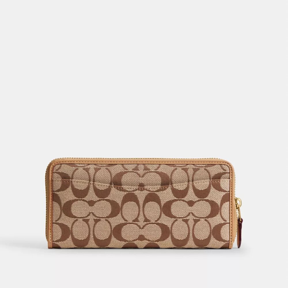 Essential Slim Akkordeon-Geldbörse mit Reißverschluss aus unserem charakteristischen Jacquard
