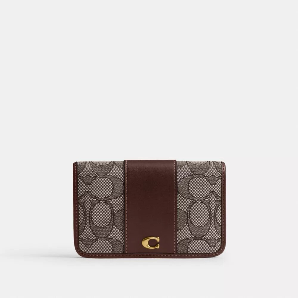 Essential Slim-Kartenetui aus charakteristischem Jacquard