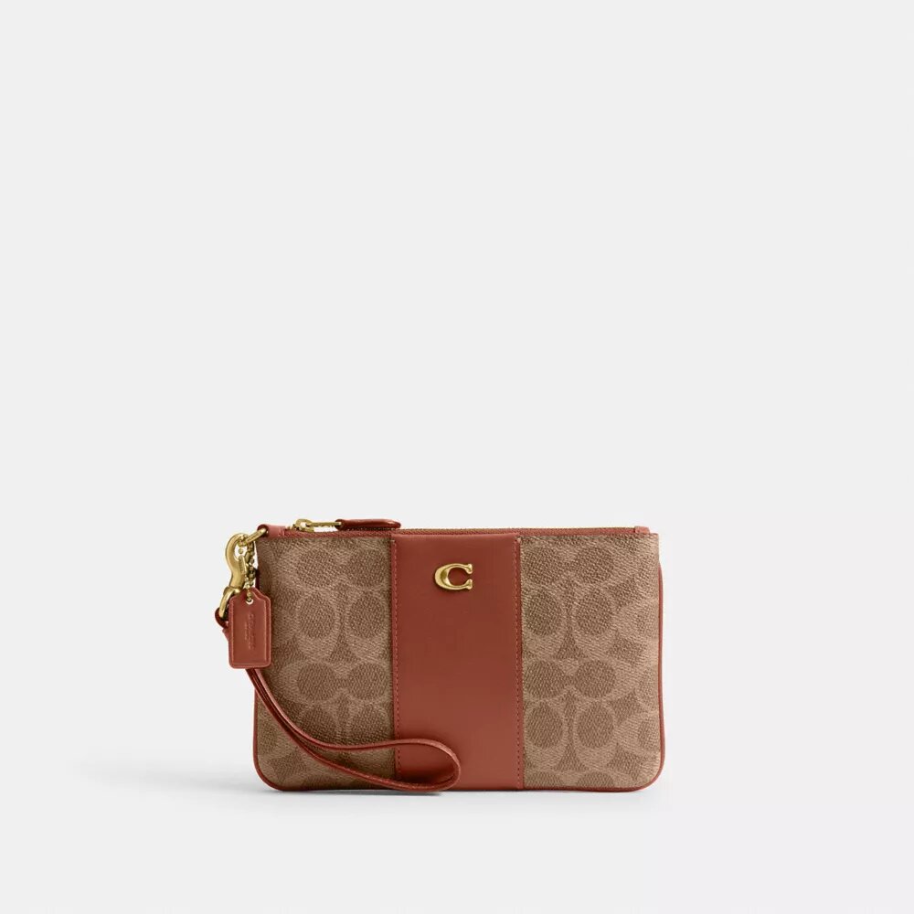 Essential Small Handgelenktasche aus Signature Canvas
