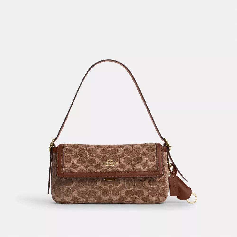 Etta Small Flap-Schultertasche aus charakteristischem Chenille
