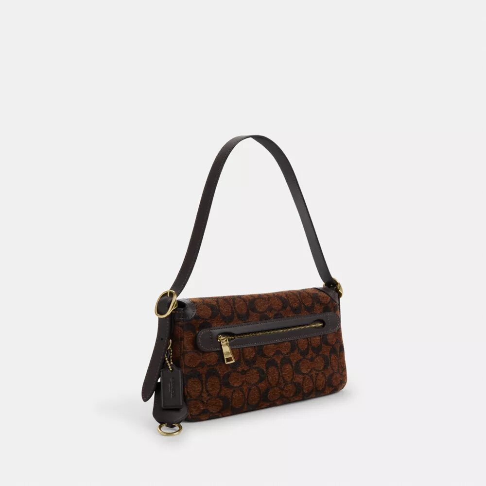 Etta Small Flap-Schultertasche aus charakteristischem Chenille