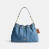 Evelyn-Schultertasche aus regenerativer Baumwolle mit Steppung