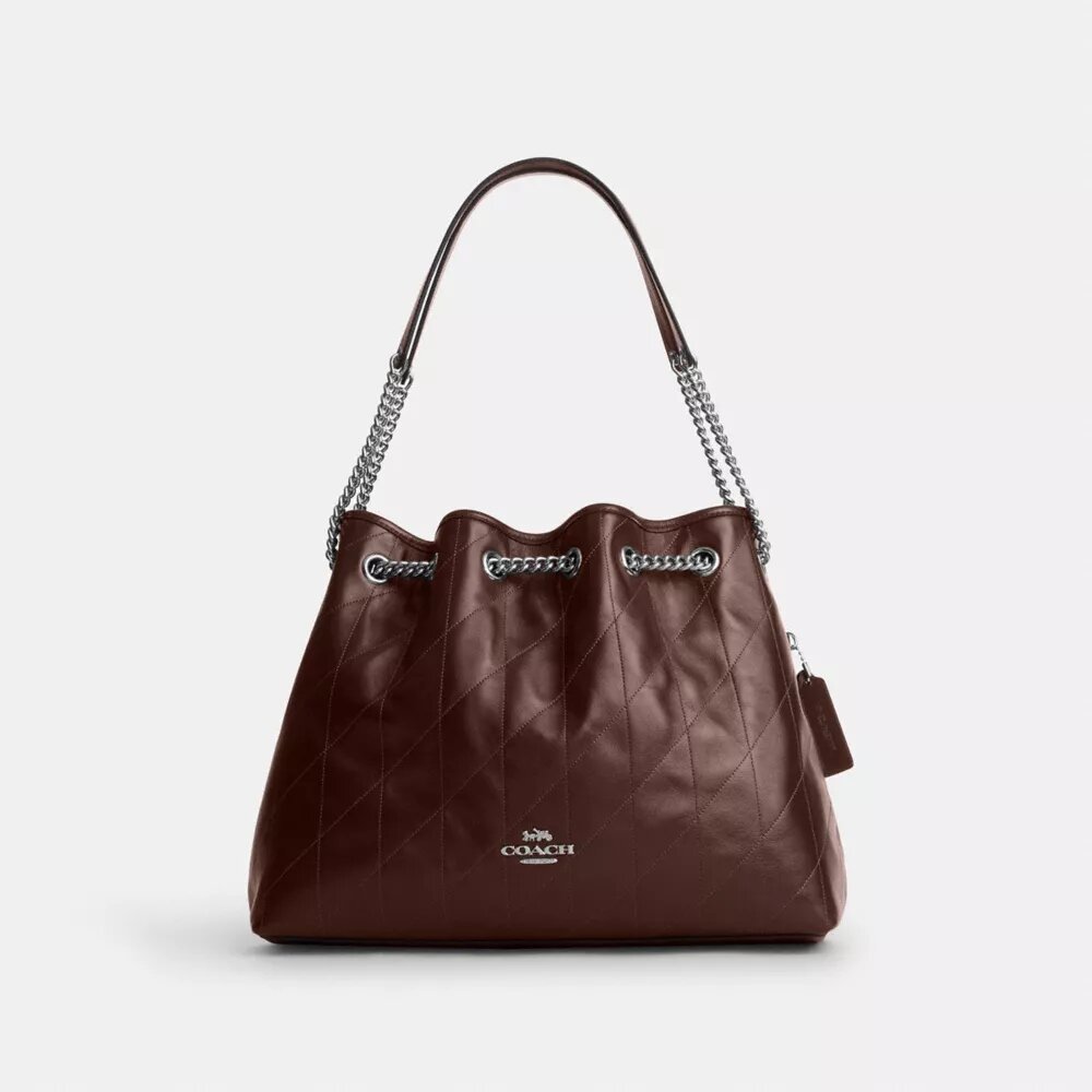 Evelyn-Schultertasche mit Steppung