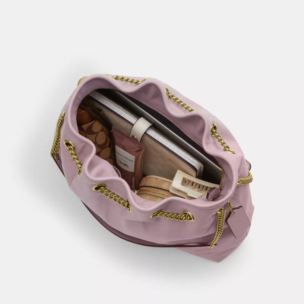 Evelyn-Schultertasche mit Steppung