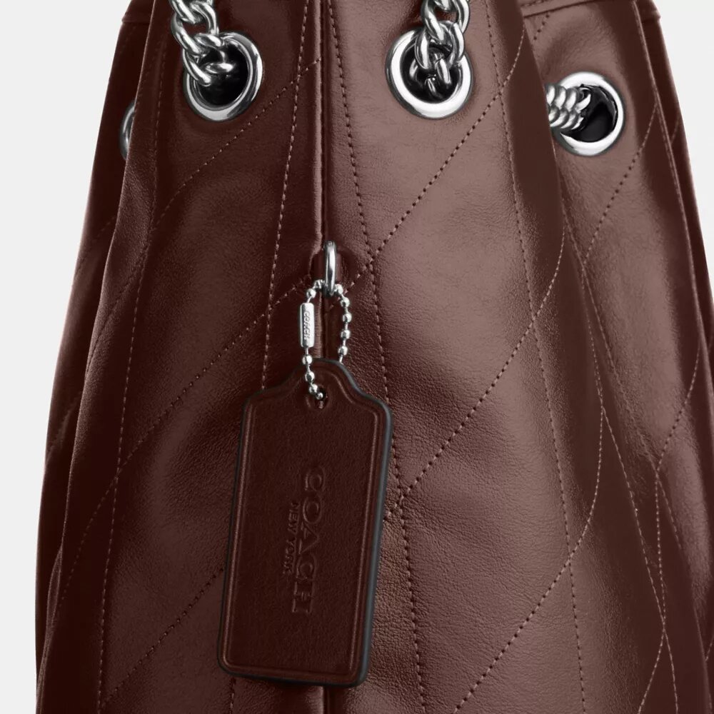 Evelyn-Schultertasche mit Steppung