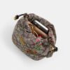 Faye Mini-Kordelzugtasche aus charakteristischem Jacquard mit Blumenstickerei