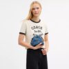 Faye Mini-Kordelzugtasche aus Signature-Denim