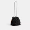Faye Mini-Kordelzugtasche aus Signature-Denim