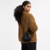 Faye Mini-Kordelzugtasche aus Signature-Denim