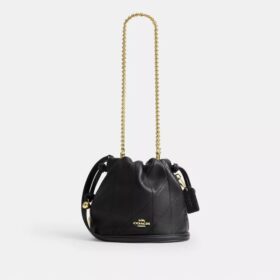 Faye Mini-Kordelzugtasche mit Steppung