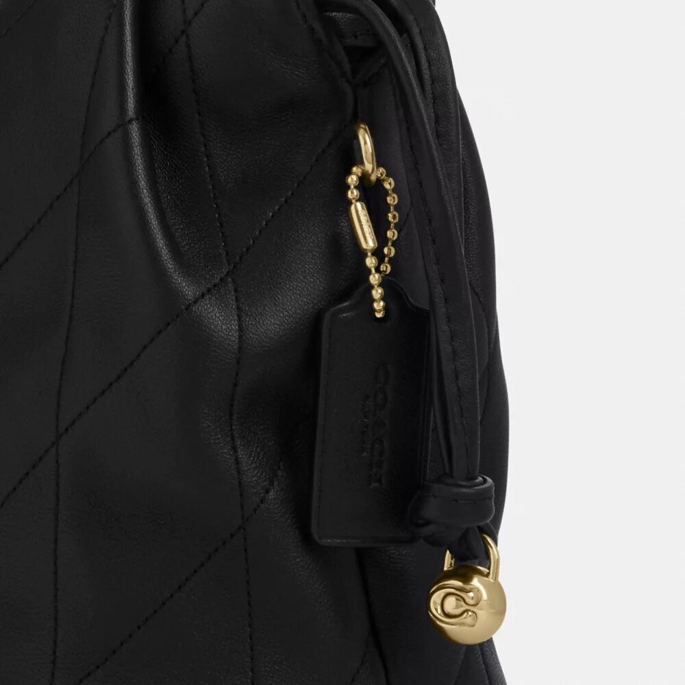 Faye Mini-Kordelzugtasche mit Steppung