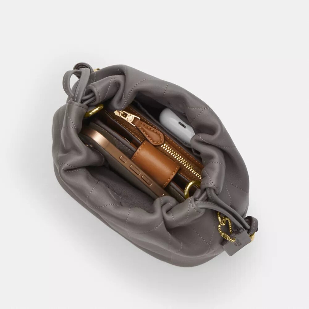 Faye Mini-Kordelzugtasche mit Steppung