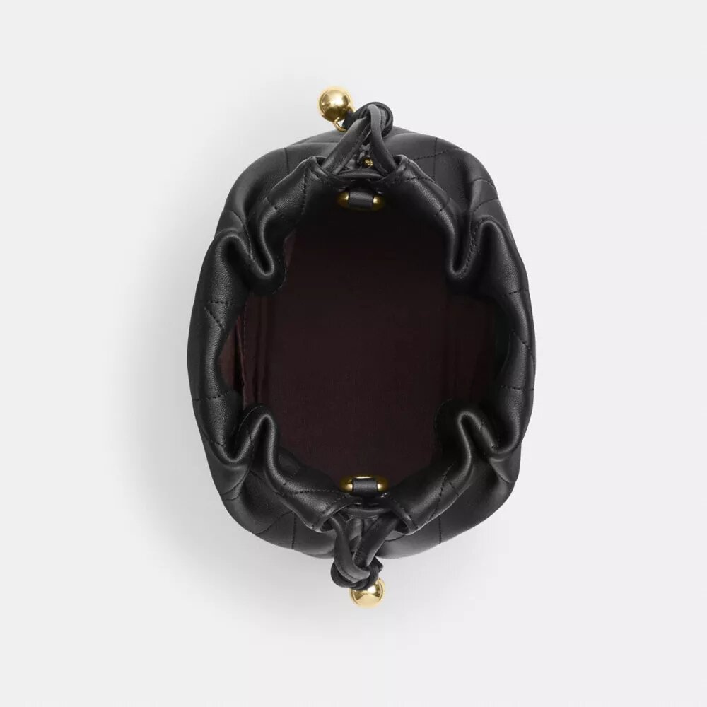 Faye Mini-Kordelzugtasche mit Steppung