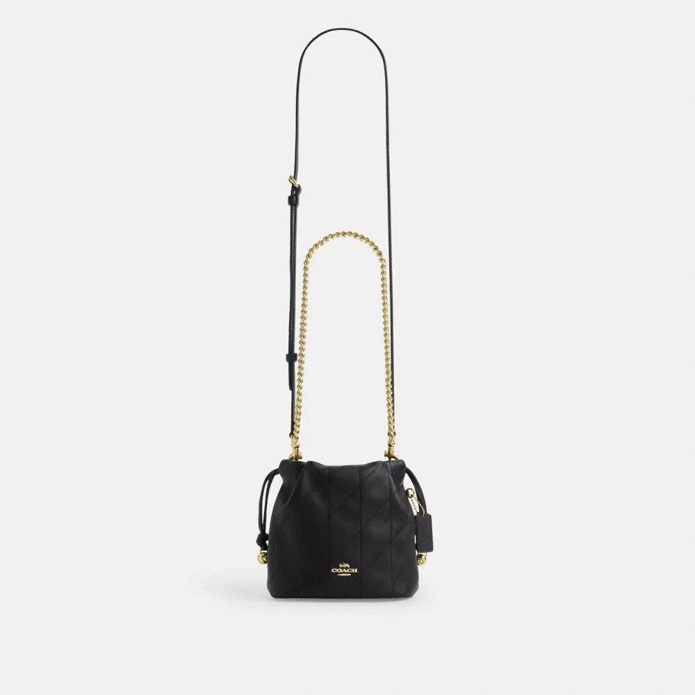 Faye Mini-Kordelzugtasche mit Steppung