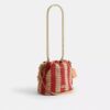 Faye Mini-Kordelzugtasche mit Streifen