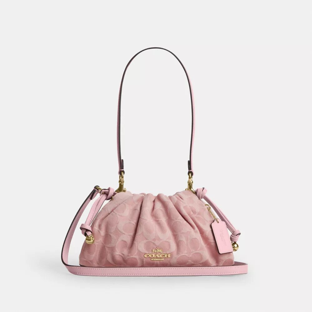 Faye-Schultertasche aus charakteristischem Denim