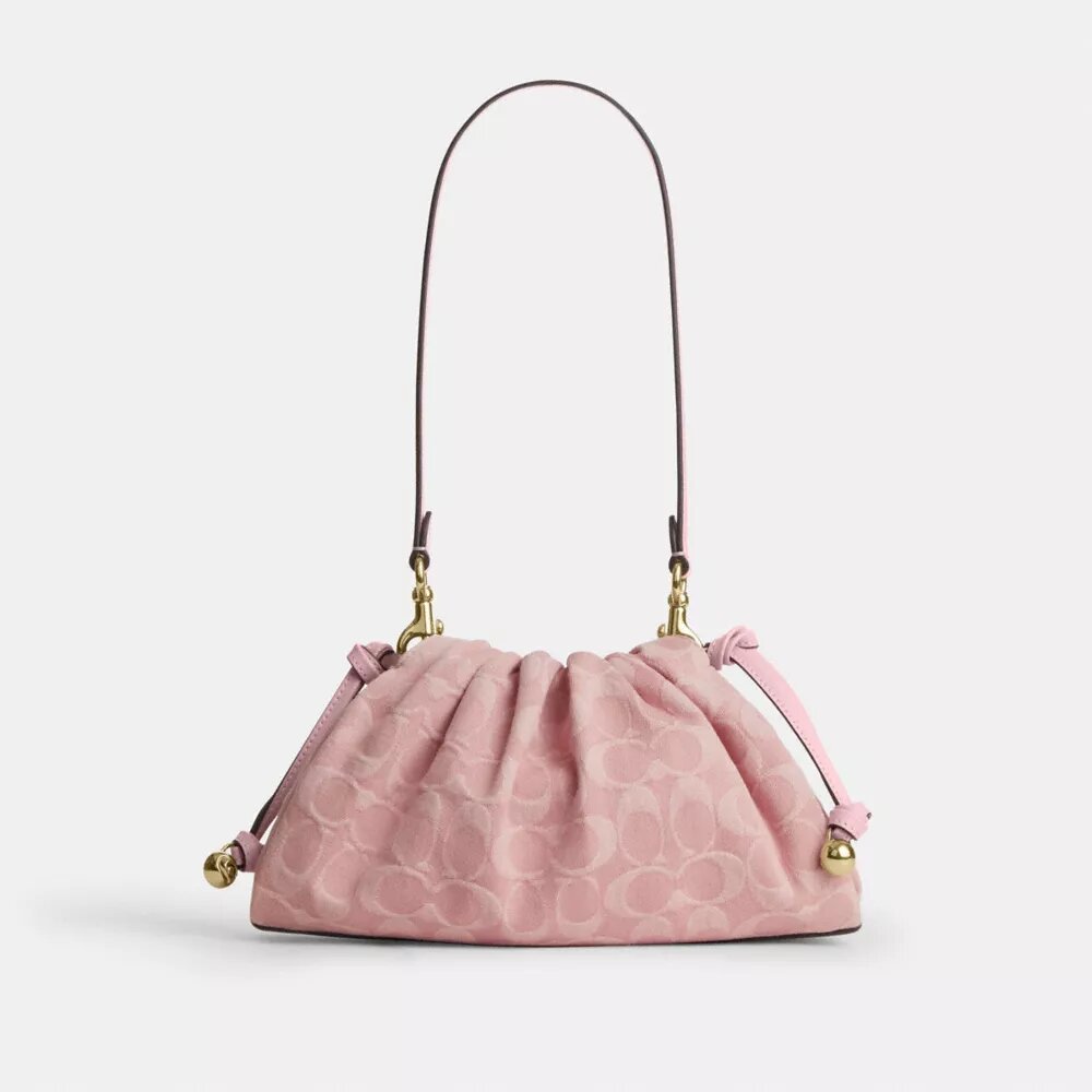 Faye-Schultertasche aus charakteristischem Denim