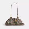 Faye-Schultertasche aus charakteristischem Jacquard mit Blumenstickerei