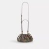 Faye-Schultertasche aus charakteristischem Jacquard mit Blumenstickerei