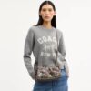 Faye-Schultertasche aus charakteristischem Jacquard mit Blumenstickerei
