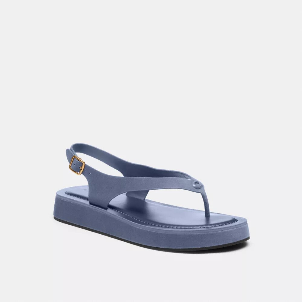 Flatform-Plateausandalen mit geformtem C