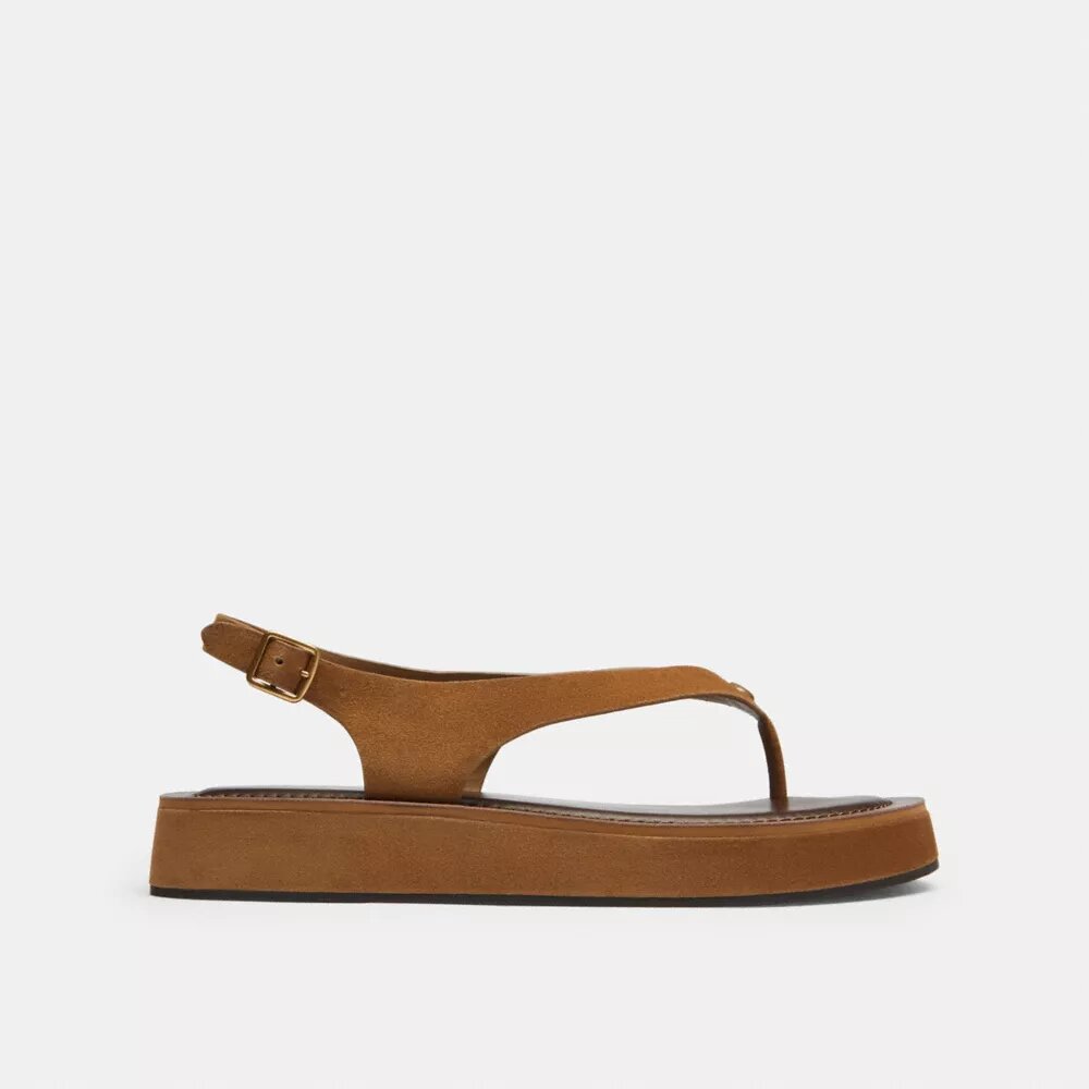 Flatform-Plateausandalen mit geformtem C