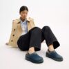 Geformte C-Plateau-Plateau-Clogs aus „Loved Denim“