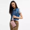 Geldbörse mit Doppelreißverschluss aus Signature-Denim