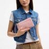 Geldbörse mit Doppelreißverschluss aus Signature-Denim