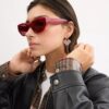 Geometrische Cat-Eye-Sonnenbrille