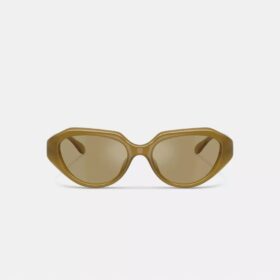 Geometrische Sonnenbrille mit C-Metallbeschlägen