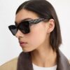 Gesteppte quadratische Sonnenbrille