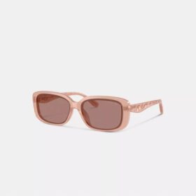 Gesteppte rechteckige Sonnenbrille
