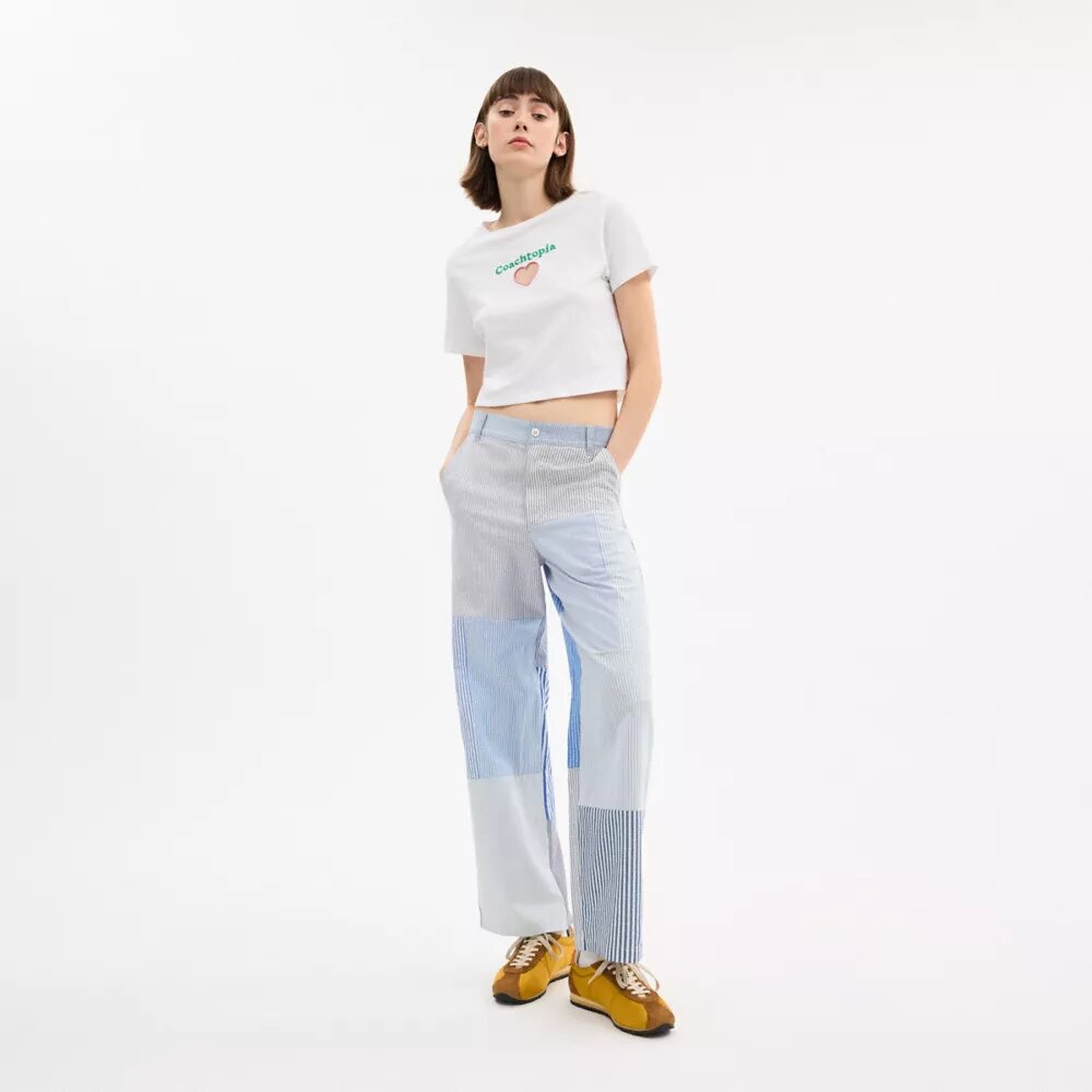Gestreifte Patchwork-Hose