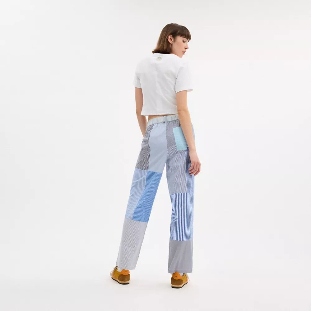 Gestreifte Patchwork-Hose