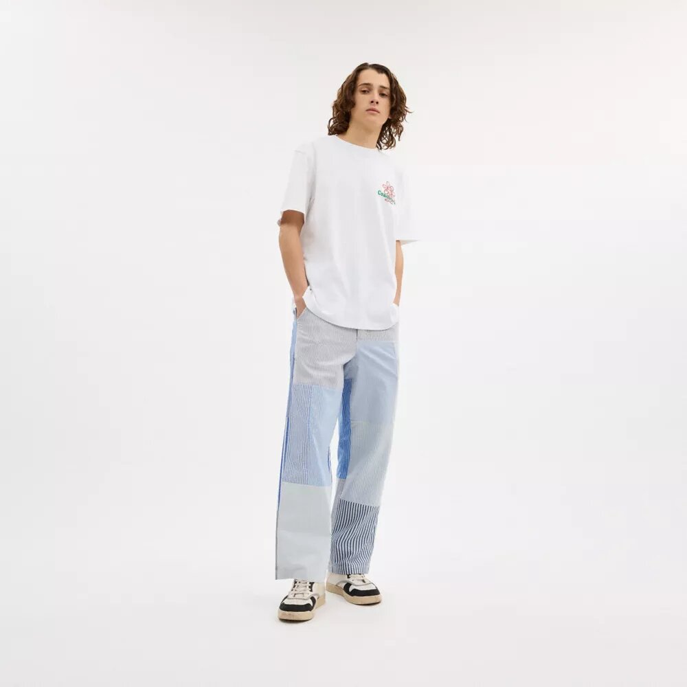 Gestreifte Patchwork-Hose