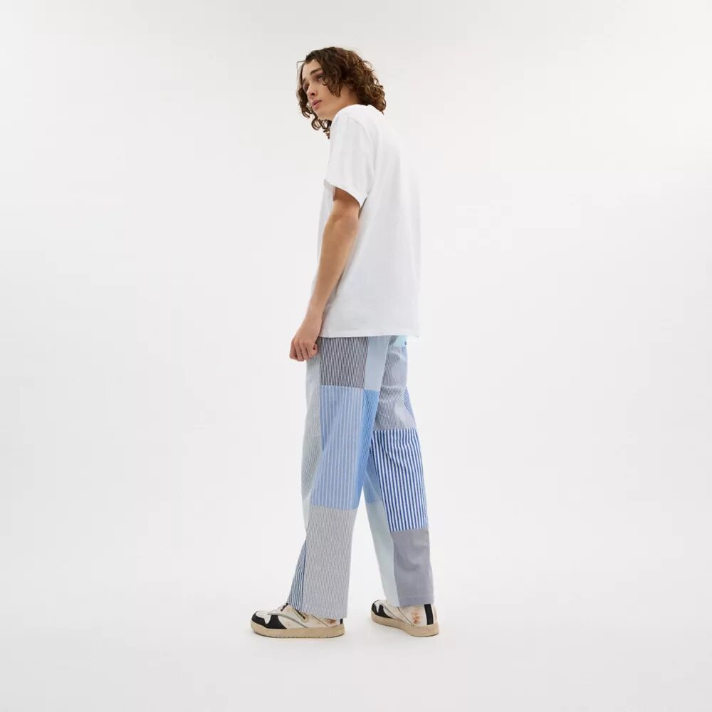 Gestreifte Patchwork-Hose