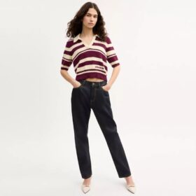 Gestreiftes Strick-Poloshirt