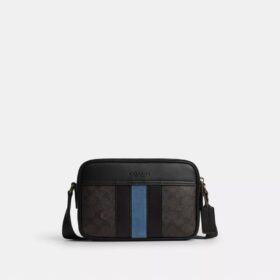 Graham-Umhängetasche aus Signature Canvas mit Varsity-Streifen