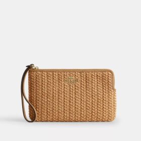 Große Handgelenktasche mit Reißverschluss an der Ecke